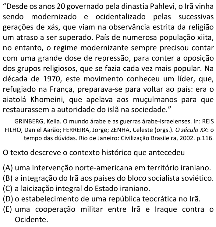 Questão 77 no caderno  da FUVEST 2024