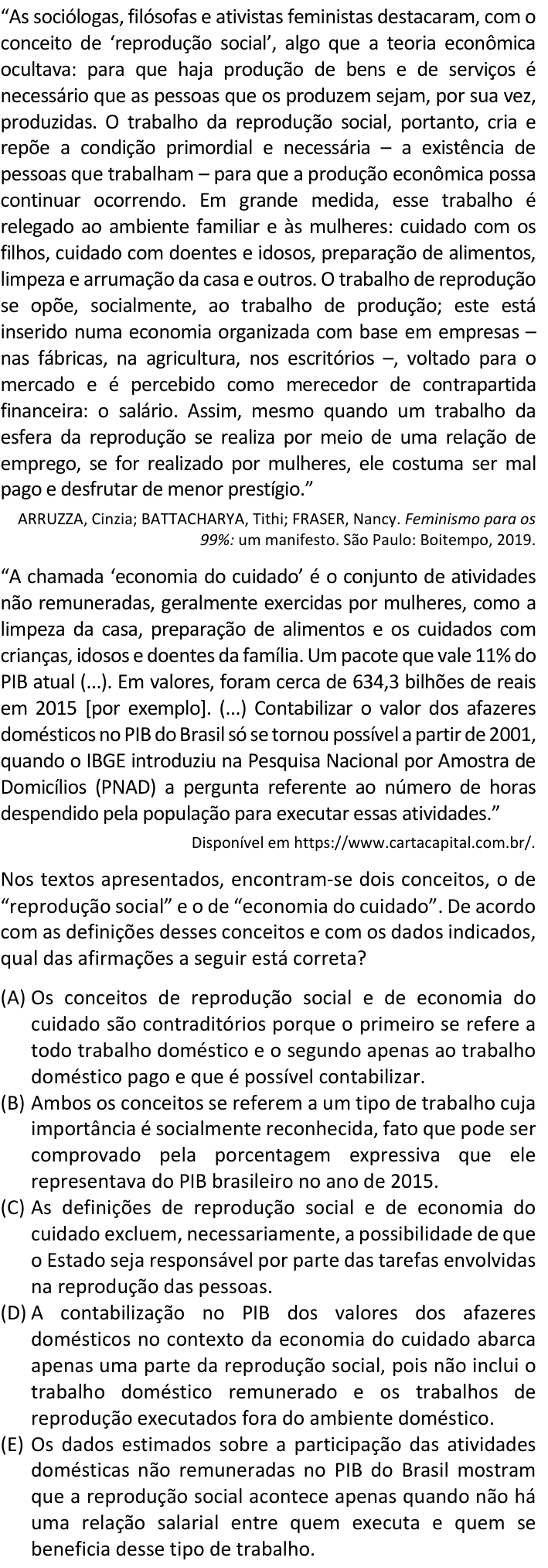 Questão 81 no caderno  da FUVEST 2024
