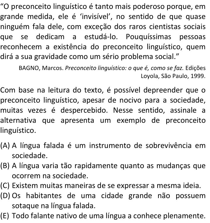 Questão 89 no caderno  da FUVEST 2024