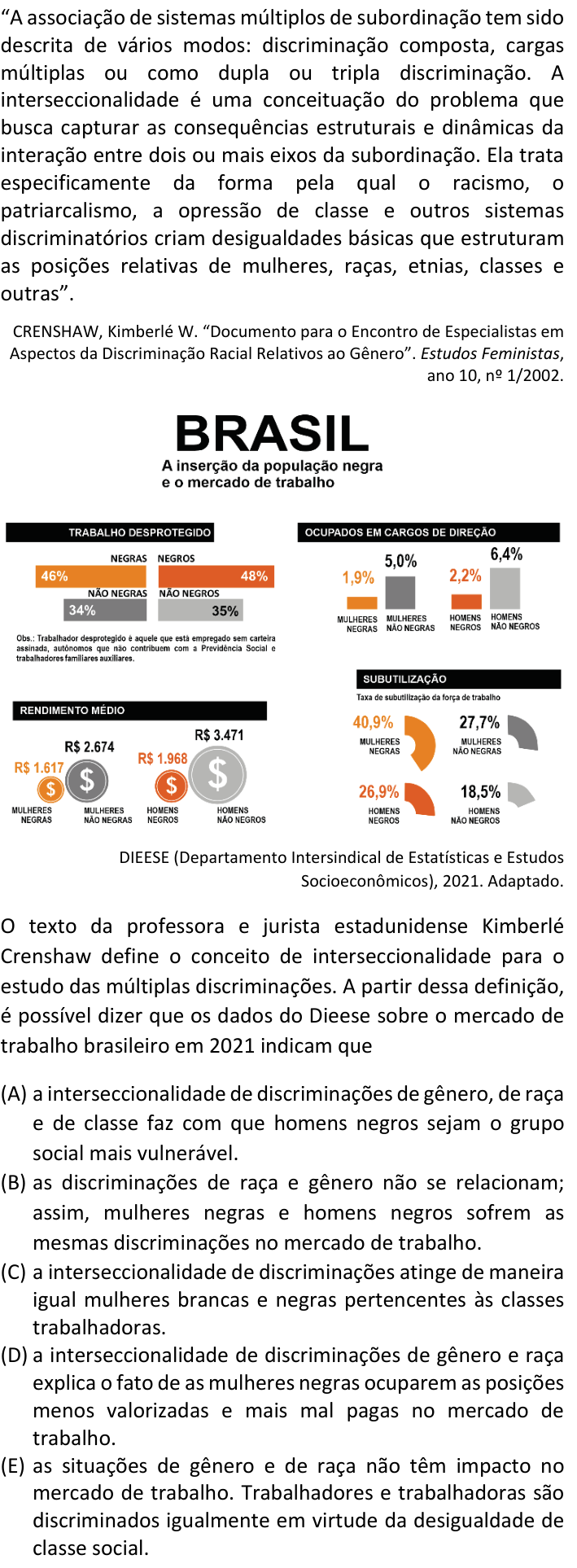 Questão 1 no caderno  da FUVEST 2023