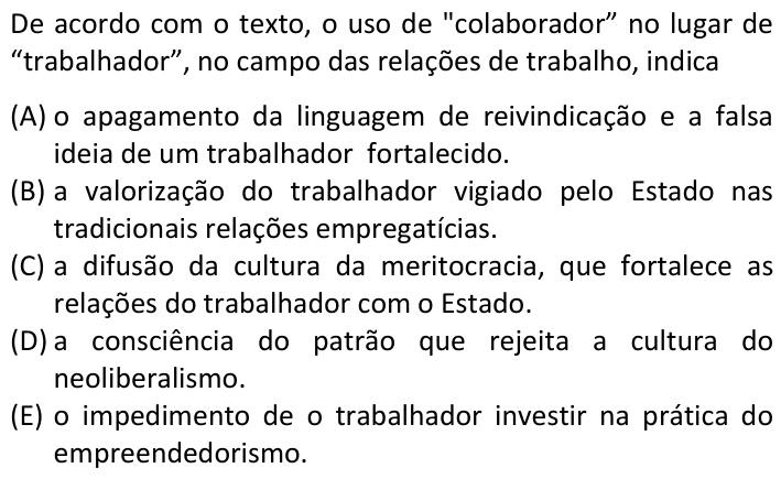 Questão 5 no caderno  da FUVEST 2023