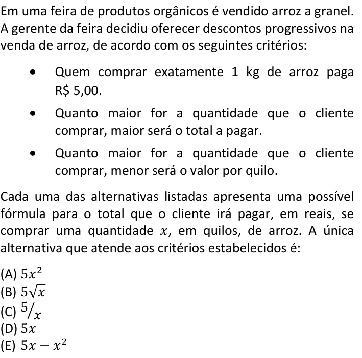 Questão 21 no caderno  da FUVEST 2023