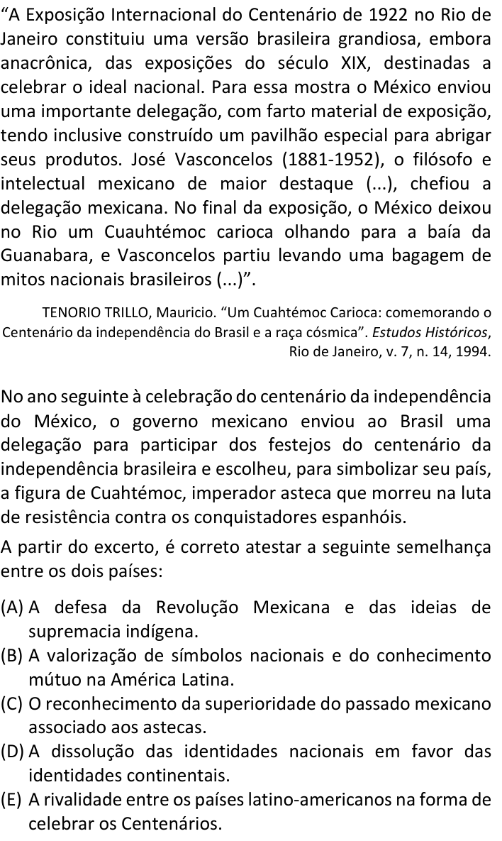 Questão 40 no caderno  da FUVEST 2023