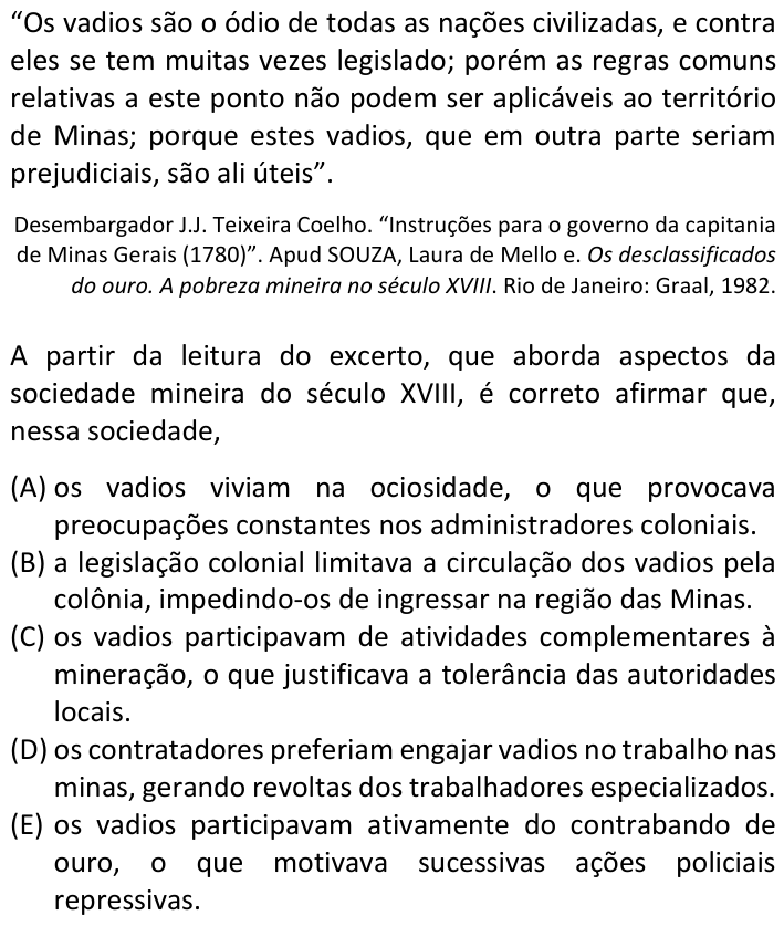 Questão 42 no caderno  da FUVEST 2023