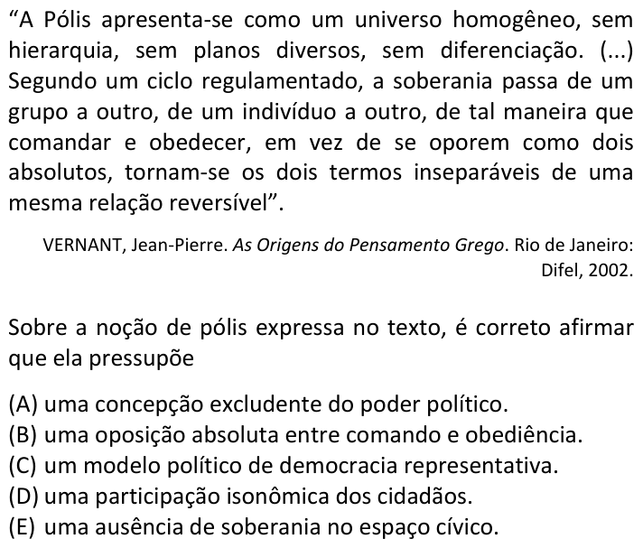 Questão 46 no caderno  da FUVEST 2023