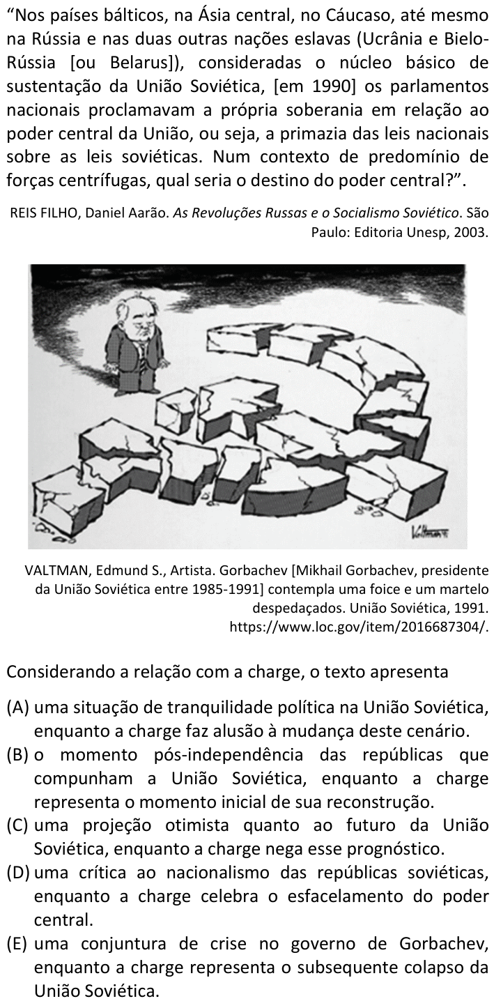Questão 49 no caderno  da FUVEST 2023