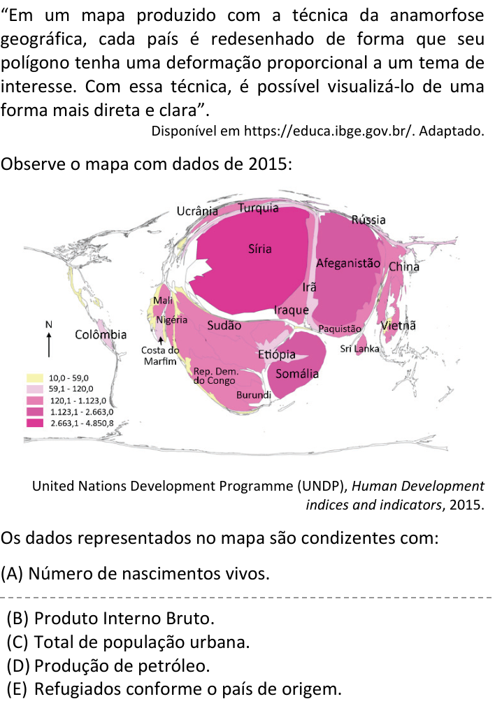 Questão 51 no caderno  da FUVEST 2023