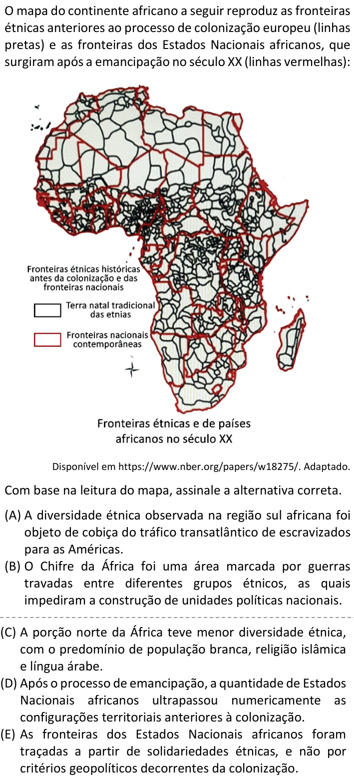 Questão 53 no caderno  da FUVEST 2023