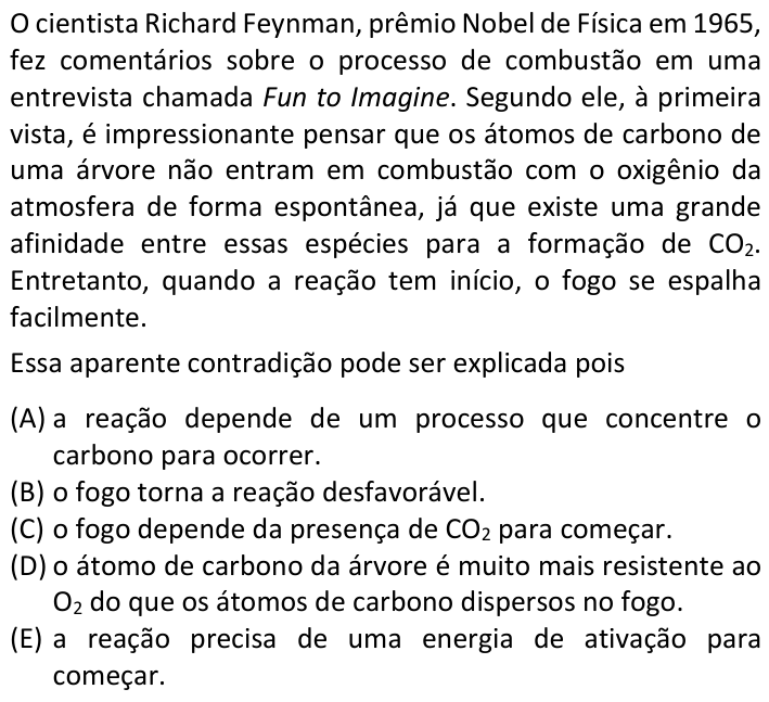 Questão 56 no caderno  da FUVEST 2023