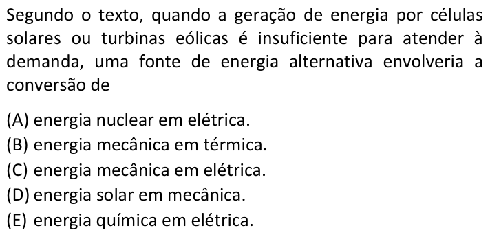Questão 70 no caderno  da FUVEST 2023