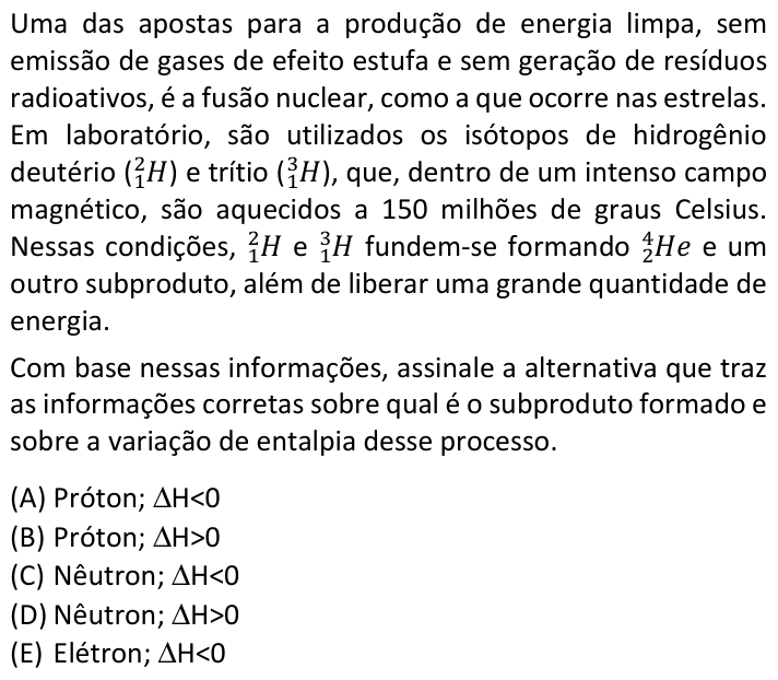 Questão 71 no caderno  da FUVEST 2023