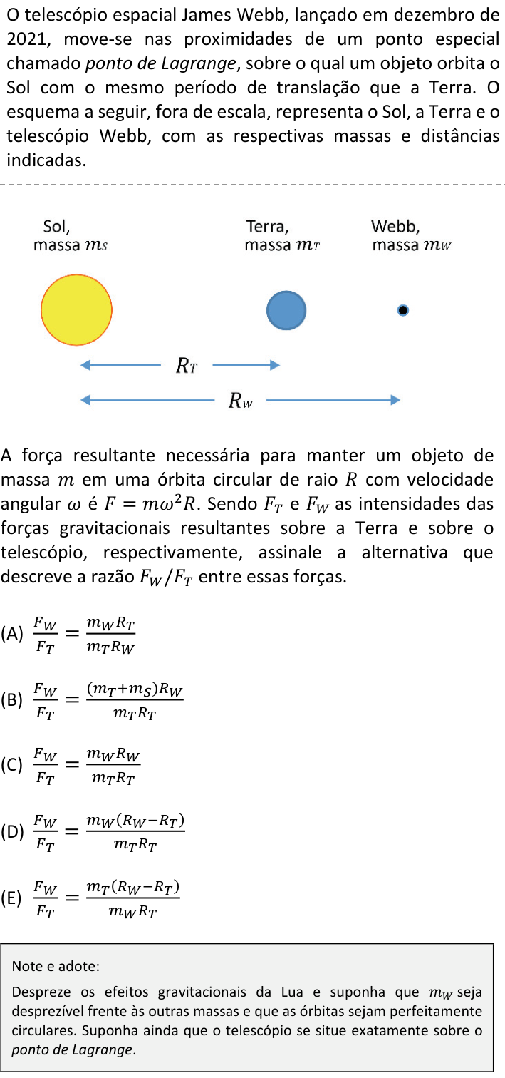 Questão 78 no caderno  da FUVEST 2023