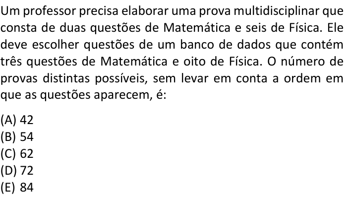 Questão 84 no caderno  da FUVEST 2023