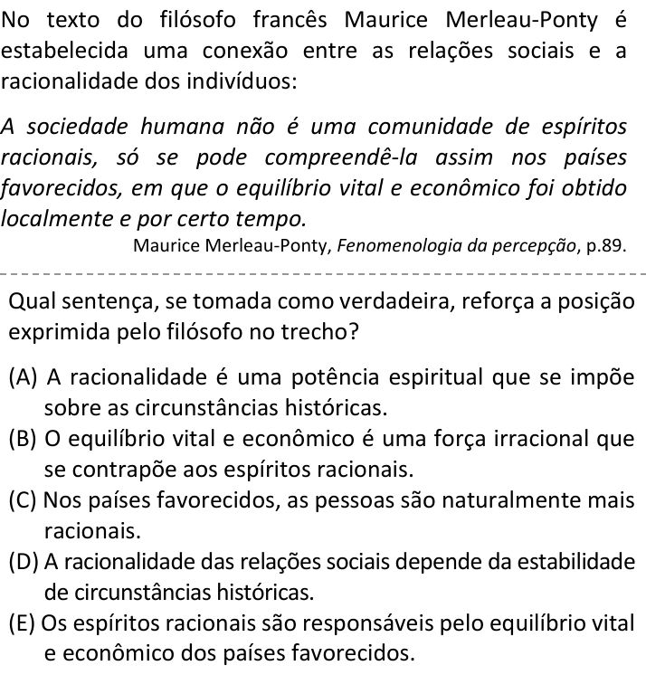 Questão 15 no caderno  da FUVEST 2022