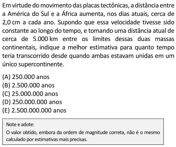 Questão 57 no caderno  da FUVEST 2022
