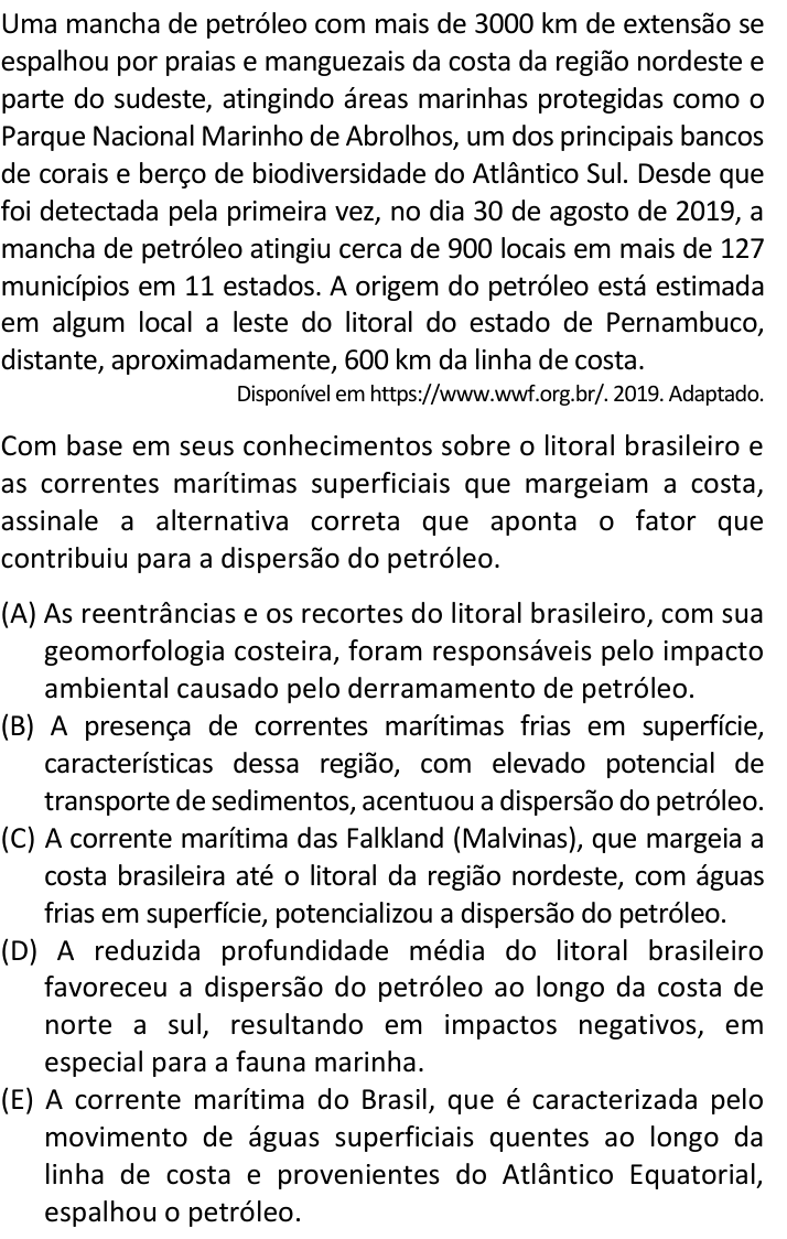 Questão 58 no caderno  da FUVEST 2022