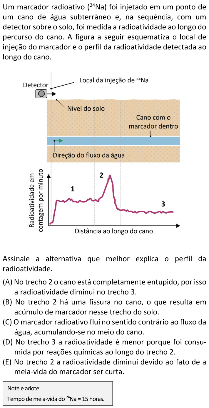 Questão 75 no caderno  da FUVEST 2022