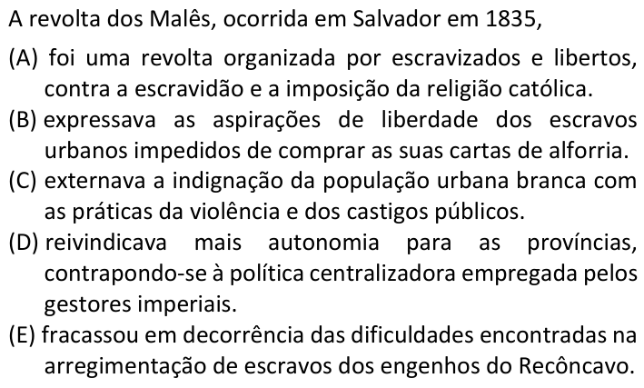 Questão 83 no caderno  da FUVEST 2022