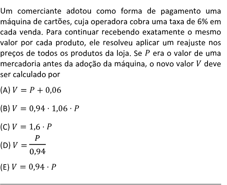 Questão 5 no caderno  da FUVEST 2021