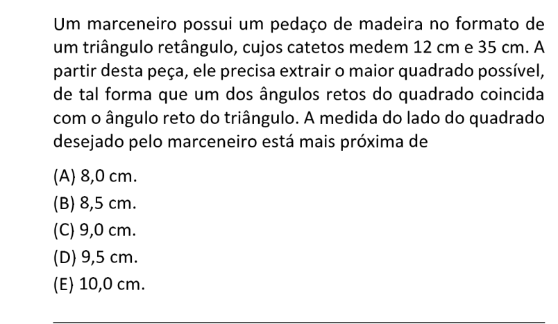 Questão 12 no caderno  da FUVEST 2021