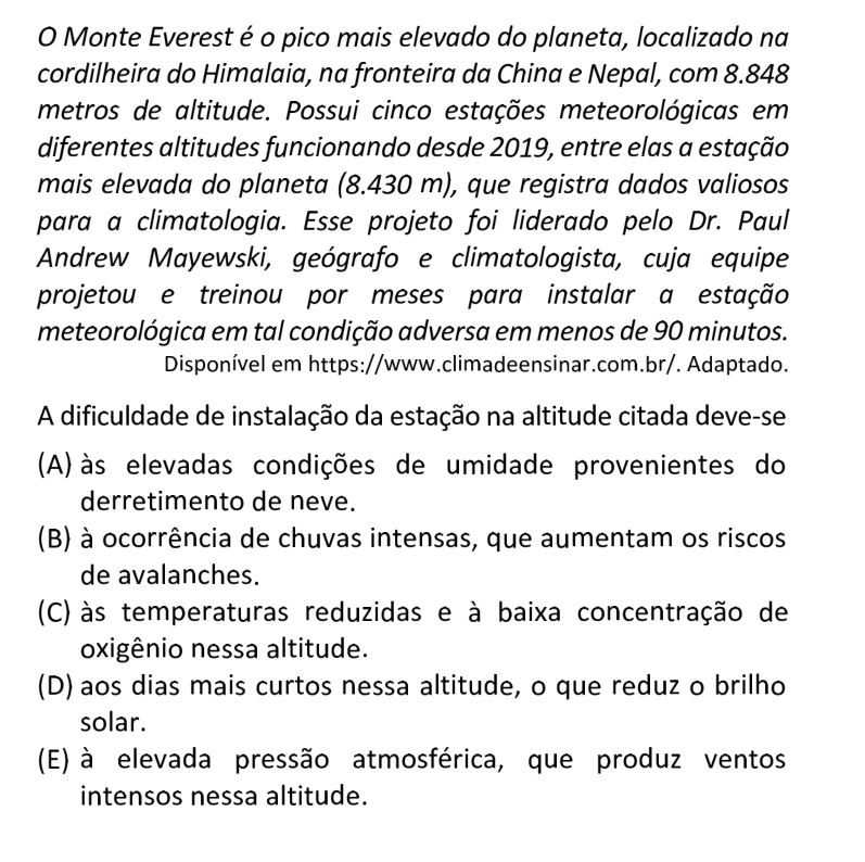 Questão 22 no caderno  da FUVEST 2021