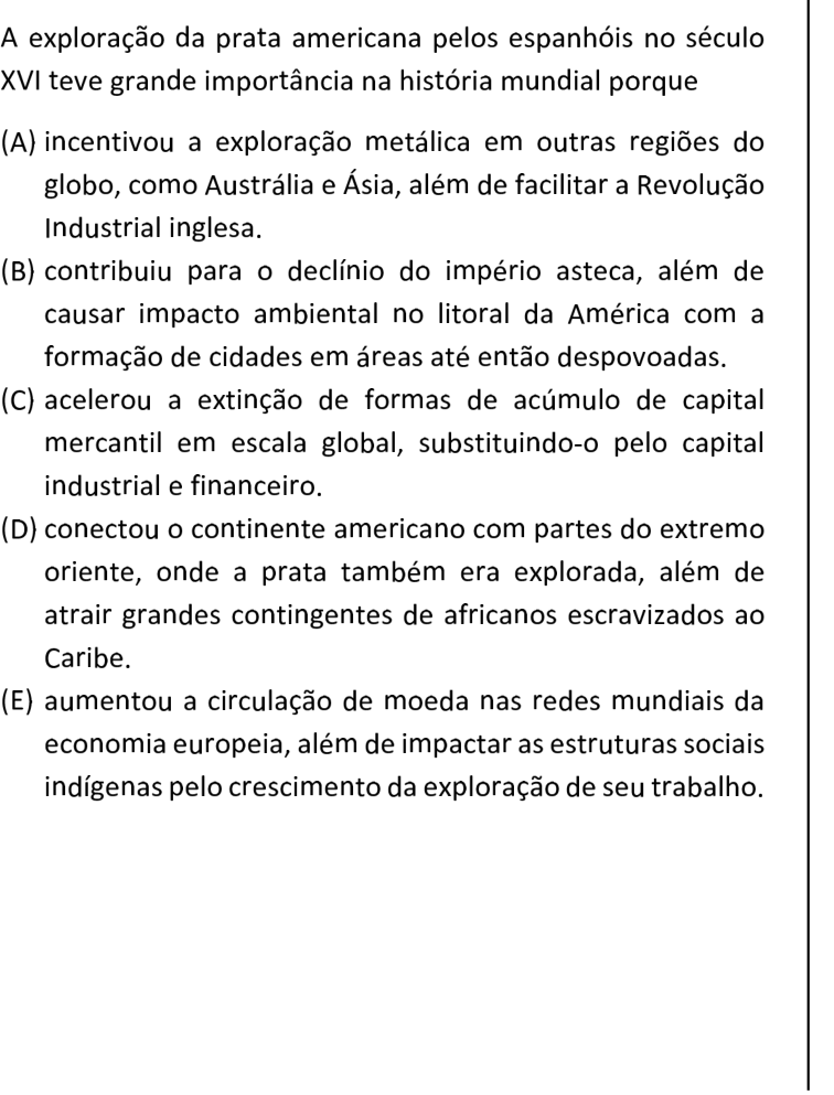 Questão 35 no caderno  da FUVEST 2021
