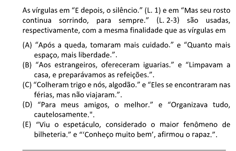 Questão 64 no caderno  da FUVEST 2021