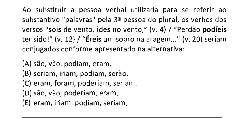Questão 68 no caderno  da FUVEST 2021
