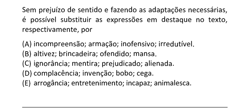 Questão 72 no caderno  da FUVEST 2021