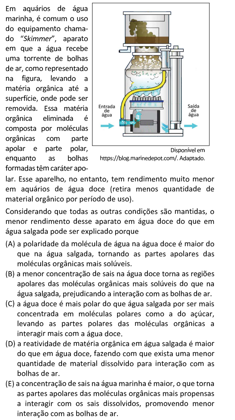 Questão 89 no caderno  da FUVEST 2021