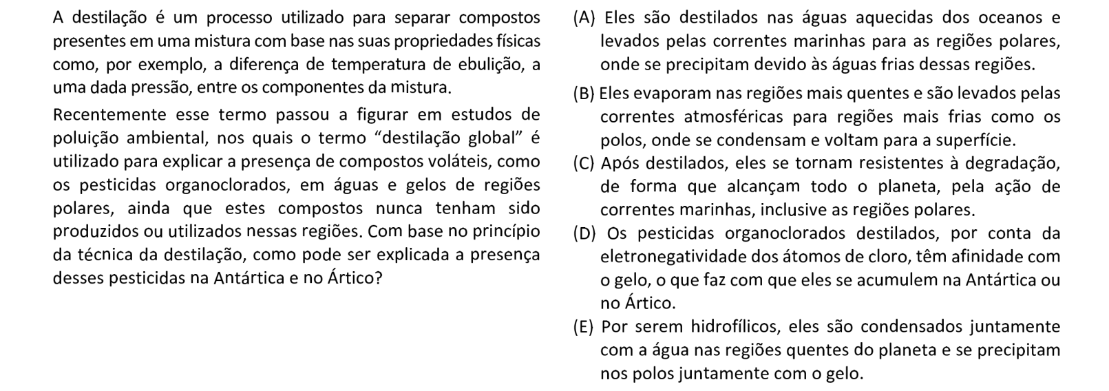 Questão 90 no caderno  da FUVEST 2021