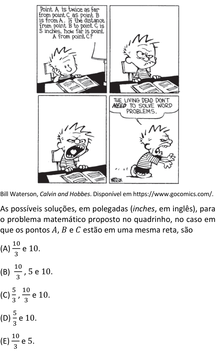 Questão 24 no caderno  da FUVEST 2020