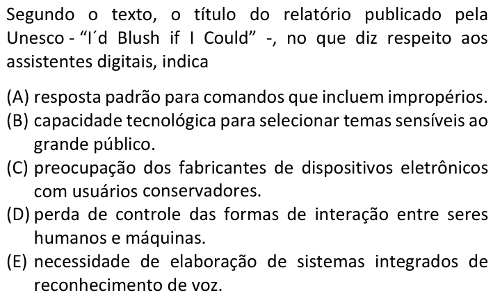 Questão 26 no caderno  da FUVEST 2020