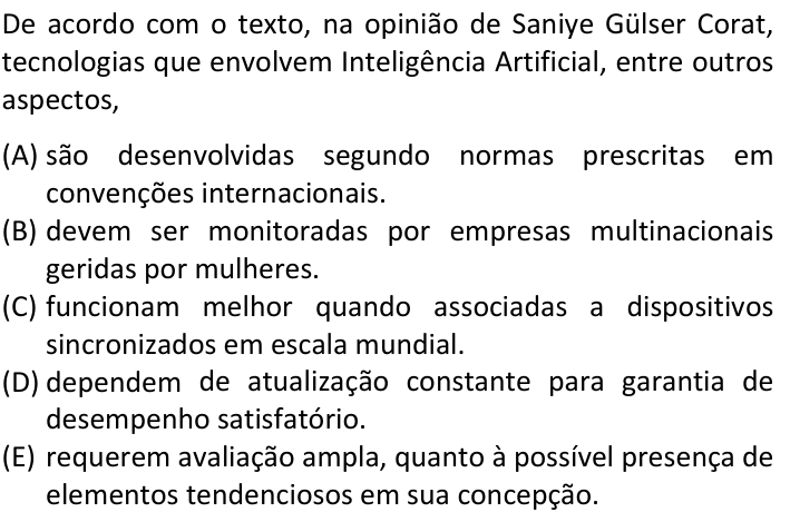 Questão 27 no caderno  da FUVEST 2020