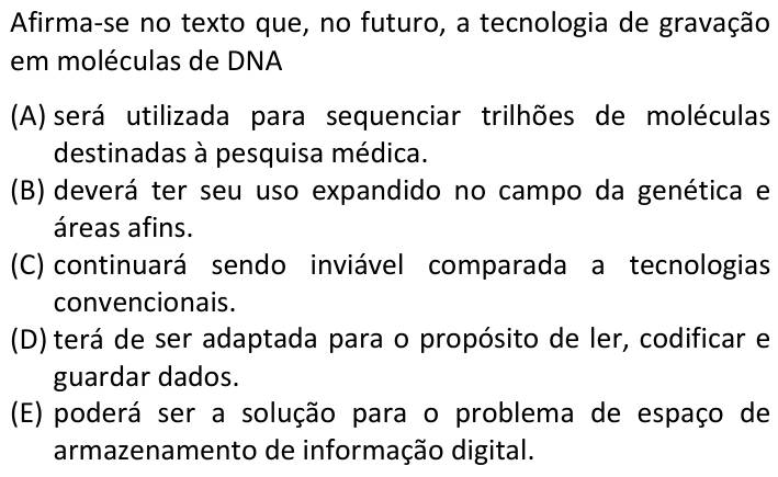 Questão 29 no caderno  da FUVEST 2020