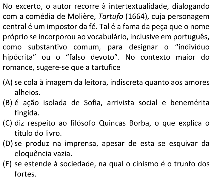 Questão 44 no caderno  da FUVEST 2020