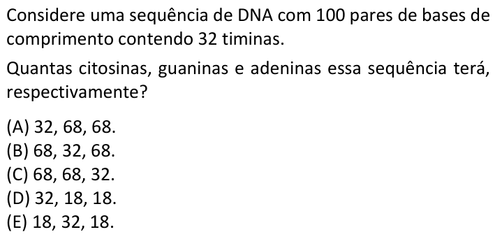 Questão 55 no caderno  da FUVEST 2020