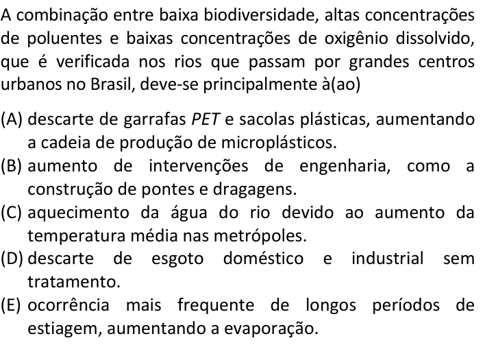Questão 56 no caderno  da FUVEST 2020