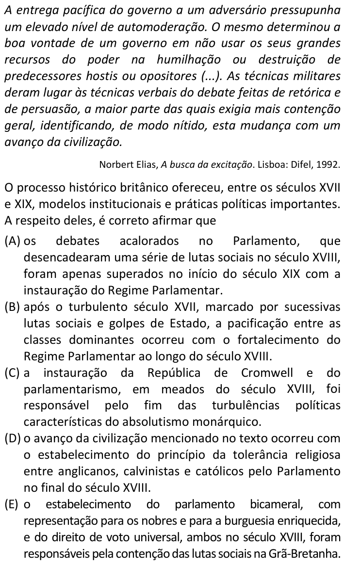 Questão 67 no caderno  da FUVEST 2020