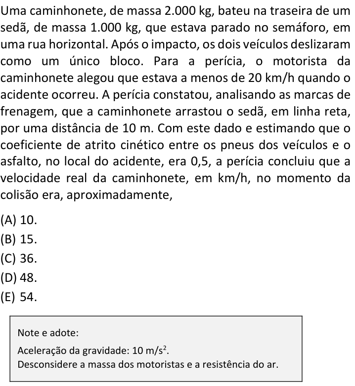 Questão 6 no caderno  da FUVEST 2018