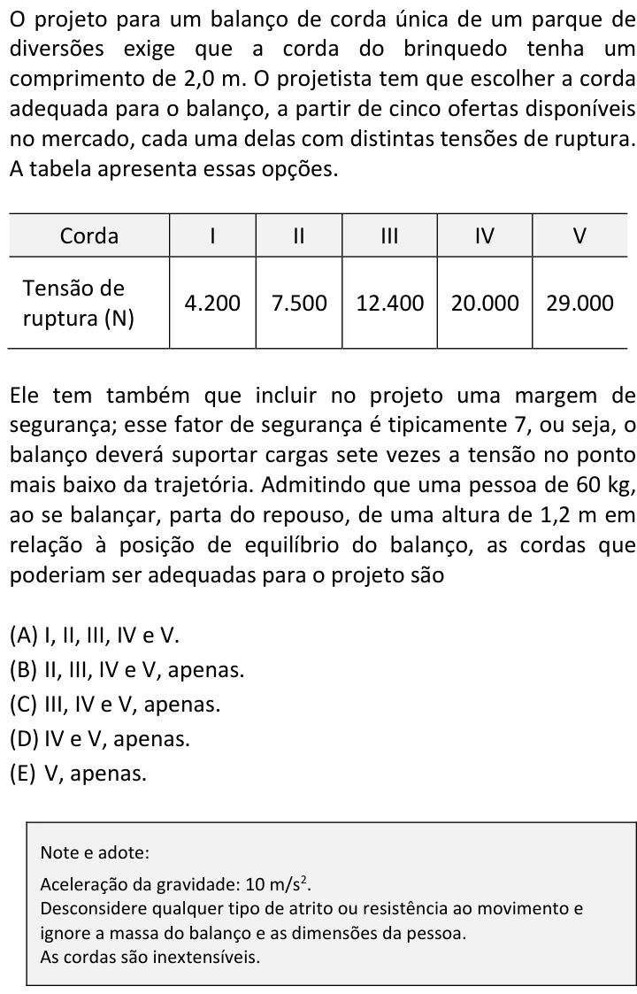 Questão 7 no caderno  da FUVEST 2018