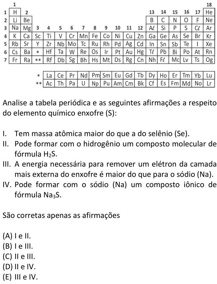 Questão 16 no caderno  da FUVEST 2018