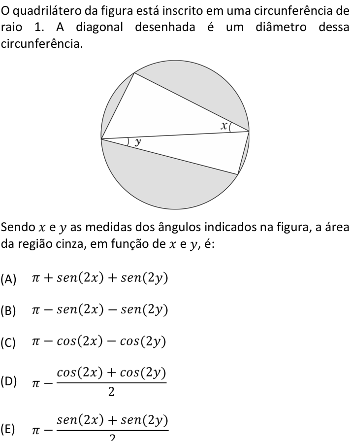 Questão 33 no caderno  da FUVEST 2018