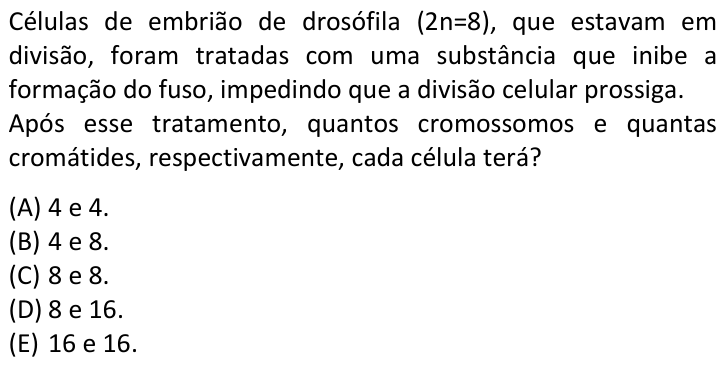 Questão 41 no caderno  da FUVEST 2018