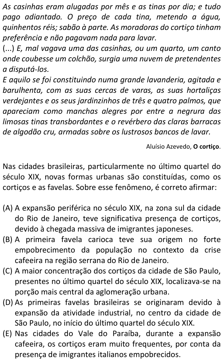 Questão 53 no caderno  da FUVEST 2018