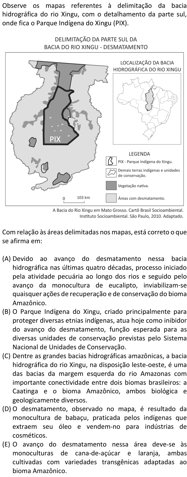 Questão 56 no caderno  da FUVEST 2018