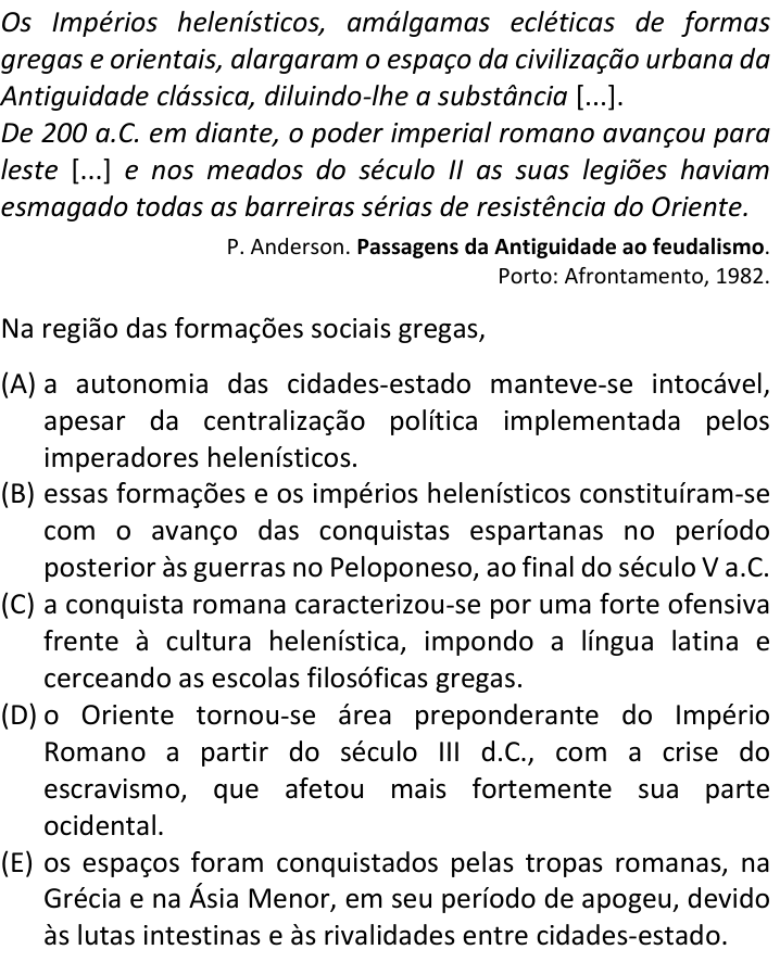 Questão 58 no caderno  da FUVEST 2018