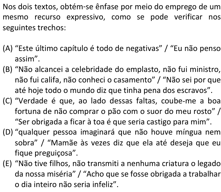 Questão 73 no caderno  da FUVEST 2018