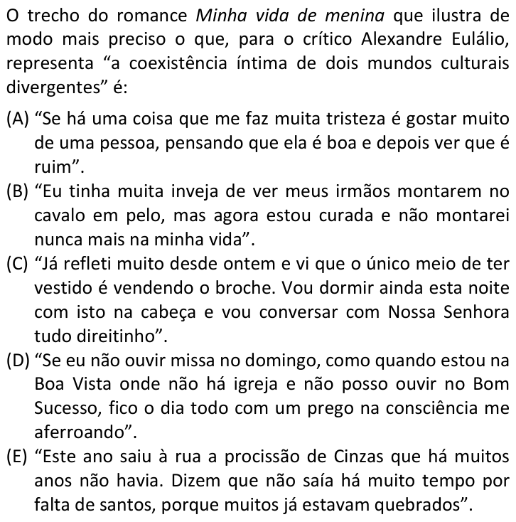 Questão 74 no caderno  da FUVEST 2018