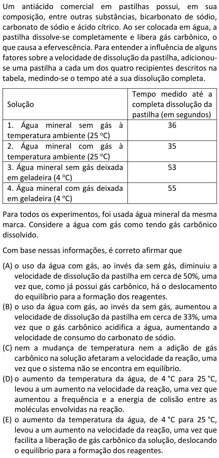 Questão 37 no caderno  da FUVEST 2019